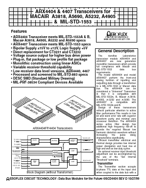 ARX4404 Datasheet PDF Aeroflex Corporation