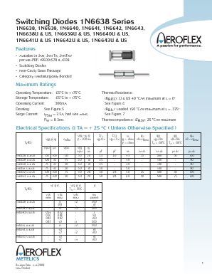 1N6638US Datasheet PDF Aeroflex Corporation