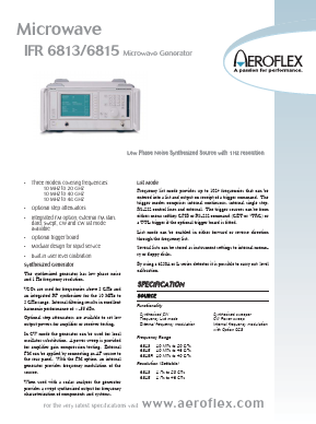 IFR6813 Datasheet PDF Aeroflex Corporation