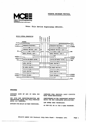MT24061 Datasheet PDF Aeroflex Corporation
