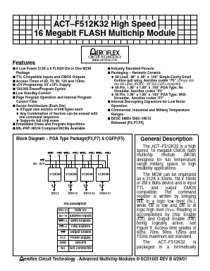 ACT-F512K32N-090P7M Datasheet PDF Aeroflex Corporation