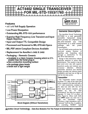 ACT4402-I Datasheet PDF Aeroflex Corporation