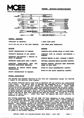 MT62901 Datasheet PDF Aeroflex Corporation