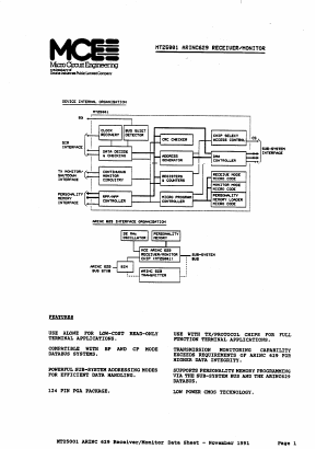 MT25001 Datasheet PDF Aeroflex Corporation