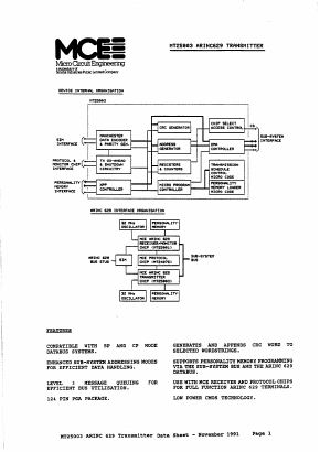 MT25003 Datasheet PDF Aeroflex Corporation