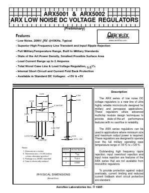 ARX5001 Datasheet PDF Aeroflex Corporation