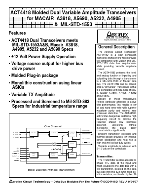 ARX4418D Datasheet PDF Aeroflex Corporation