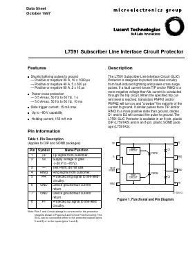ATTL7591AS Datasheet PDF Agere -> LSI Corporation