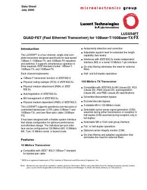 LU3X54FT-S208 Datasheet PDF Agere -> LSI Corporation