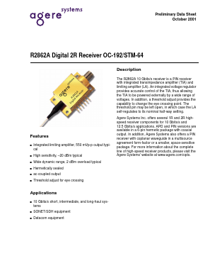 R2862A Datasheet PDF Agere -> LSI Corporation