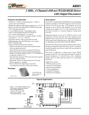 A8501ELPTR-T Datasheet PDF Allegro MicroSystems