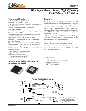 A8515GLPTR-T Datasheet PDF Allegro MicroSystems