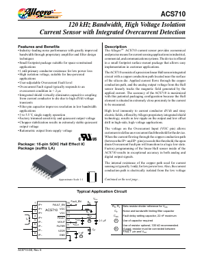 ACS710KLATR-25CB-T Datasheet PDF Allegro MicroSystems