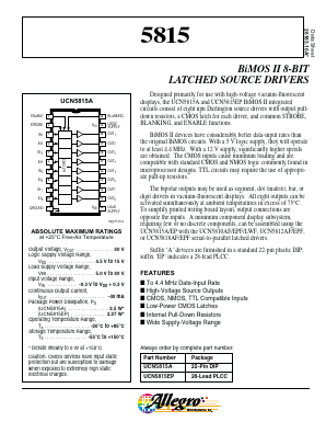 UCQ5815A Datasheet PDF Allegro MicroSystems