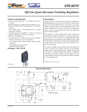 STR-X6737 Datasheet PDF Allegro MicroSystems