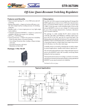 STR-X6759N Datasheet PDF Allegro MicroSystems