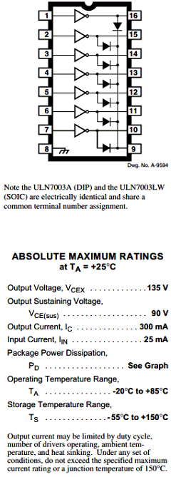 ULN7003A Datasheet PDF Allegro MicroSystems