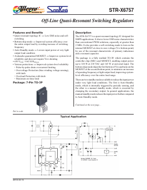STR-X6757 Datasheet PDF Allegro MicroSystems