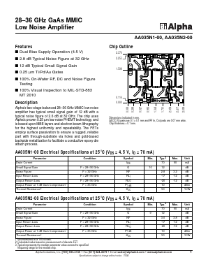 AA035N2-00 Datasheet PDF Alpha Industries
