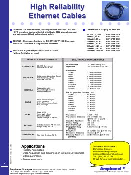 RJFSFTP5E0336 Datasheet PDF Amphenol Aerospace