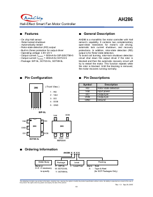 AH286 Datasheet PDF Anachip Corporation