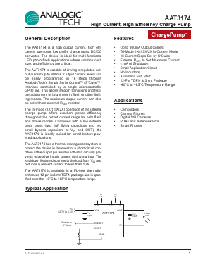AAT3174IWP-T1 Datasheet PDF Analog Technology Inc