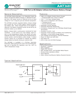 AAT3681 Datasheet PDF Analog Technology Inc