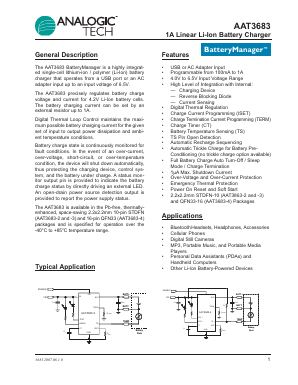 AAT3683-3 Datasheet PDF Analog Technology Inc