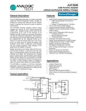 AAT3686IXN-4.2-T1 Datasheet PDF Analog Technology Inc