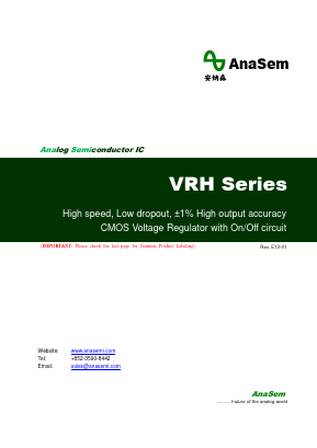 VRH4001LVX Datasheet PDF AnaSem Semiconductors