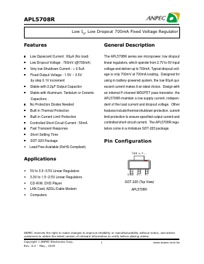 APL5708R-33VC-TR Datasheet PDF Anpec Electronics