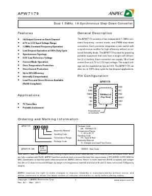 APW7179QBI-TRG Datasheet PDF Anpec Electronics
