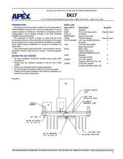 EK17 Datasheet PDF Apex Microtechnology