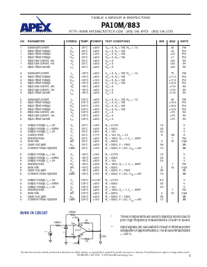 PA10M/883 Datasheet PDF Apex Microtechnology