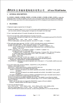 AV3032-TGX8 Datasheet PDF APLUS INTEGRATED CIRCUITS