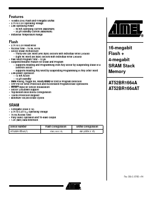 AT52BR1664A-70CI Datasheet PDF Atmel Corporation