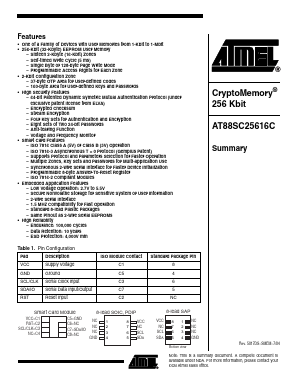 AT88SC25616C-PI Datasheet PDF Atmel Corporation