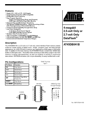 45DB041B Datasheet PDF Atmel Corporation