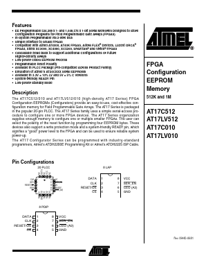 AT17C010-10JC Datasheet PDF Atmel Corporation