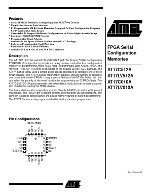 AT17C010A Datasheet PDF Atmel Corporation