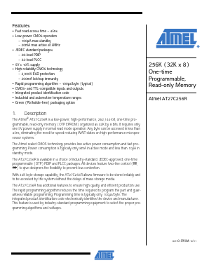 AT27C256R-45JU Datasheet PDF Atmel Corporation