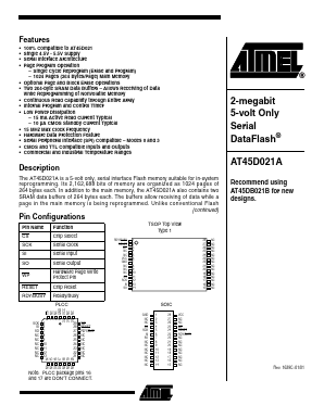 AT45D021A-TC Datasheet PDF Atmel Corporation