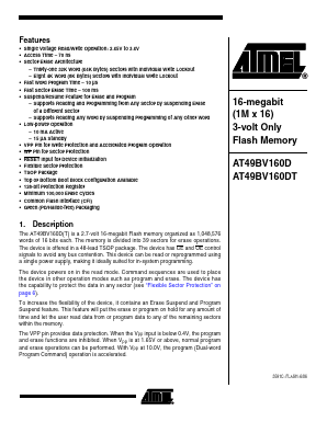 AT49BV160DT Datasheet PDF Atmel Corporation
