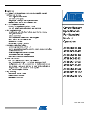 AT88SC6416C Datasheet PDF Atmel Corporation