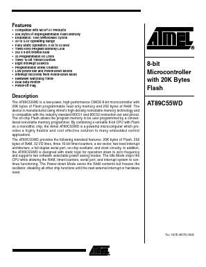 AT89C55WD-24PI Datasheet PDF Atmel Corporation