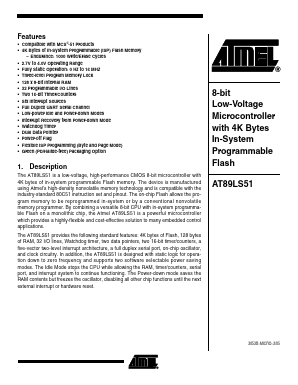AT89LS51-16PC Datasheet PDF Atmel Corporation