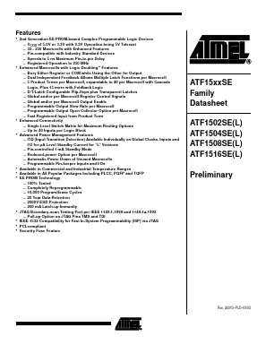 ATF1504SE-5 Datasheet PDF Atmel Corporation