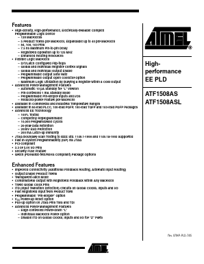 ATF1508AS Datasheet PDF Atmel Corporation