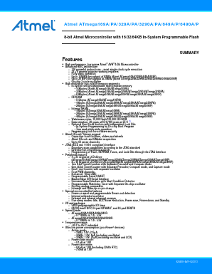 ATMEGA3290A-AUR Datasheet PDF Atmel Corporation