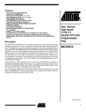 M672061H Datasheet PDF Atmel Corporation